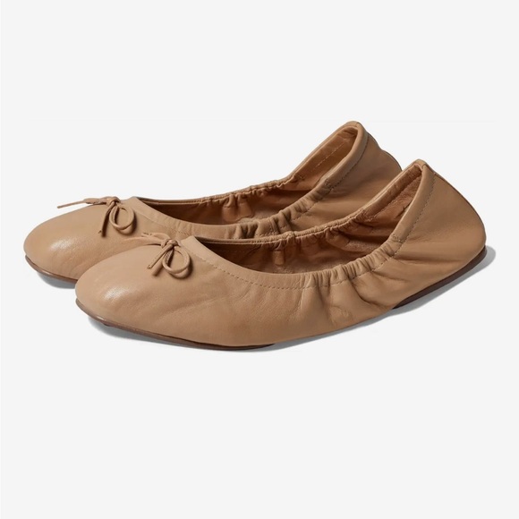 NWT Seychelles Breathless Leather Vacchetta Flat-  Tan/nude Size 8 - Picture 1 of 9